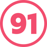 91��